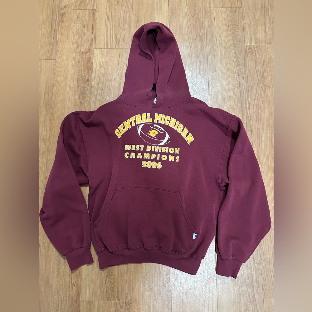 Vintage Russell  CENTRAL MICHIGAN UNIVERSITY CHIPPEWAS Hoodie Medium  CHIPS 2006